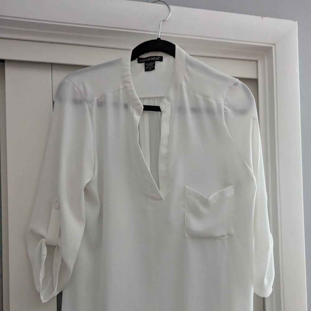 Sheer White Blouse - American Dream Size Medium